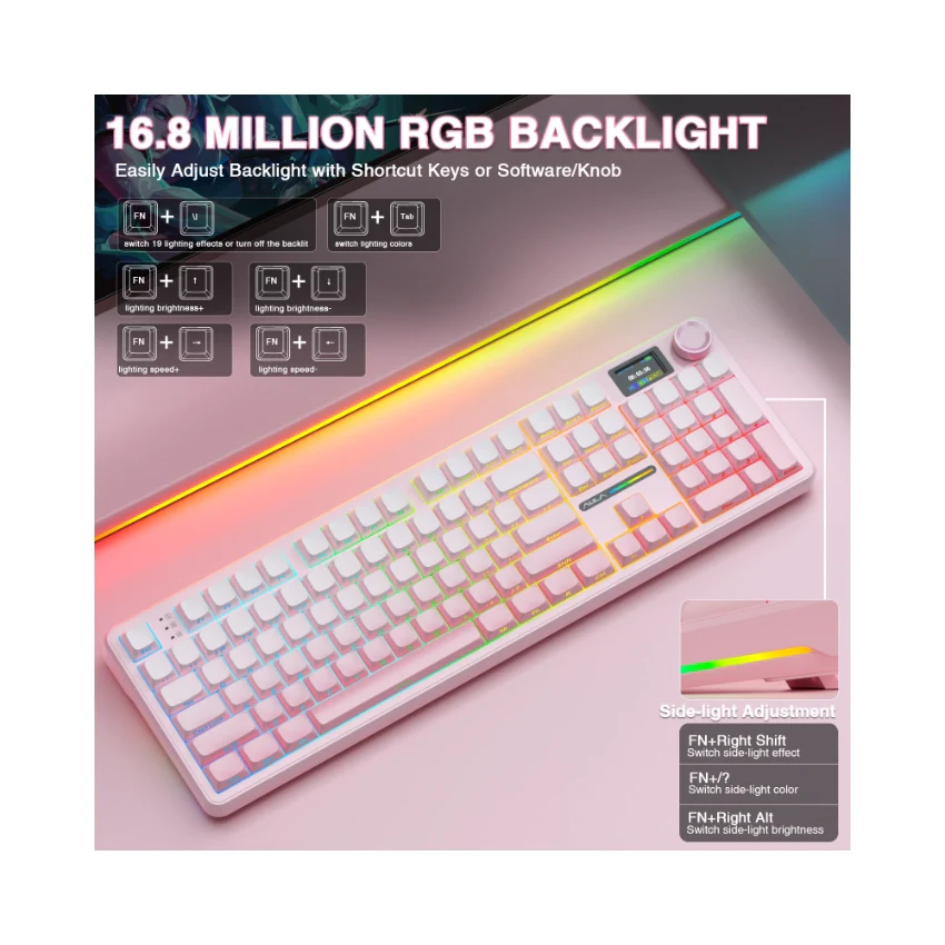 AULA F108 Pro Full Size vision Knob Keyboard - Image 54