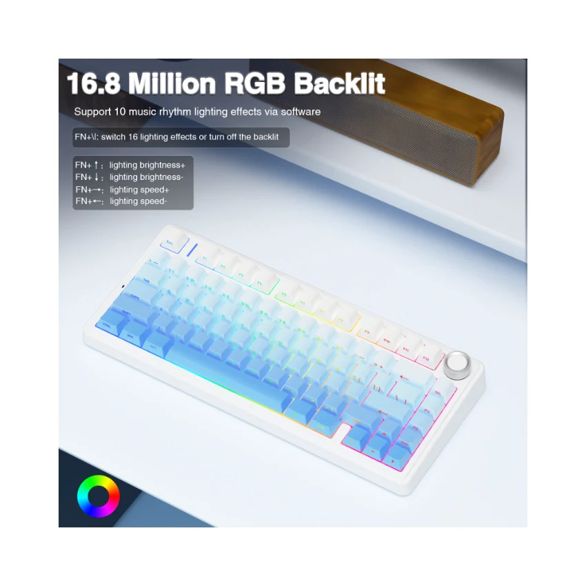 AULA F75 Pro Knob Side-Printed Mechanical Keyboard - Image 21