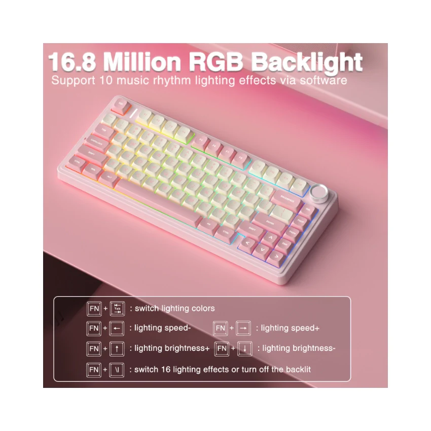 AULA F75 Pro Knob Side-Printed Mechanical Keyboard - Image 61