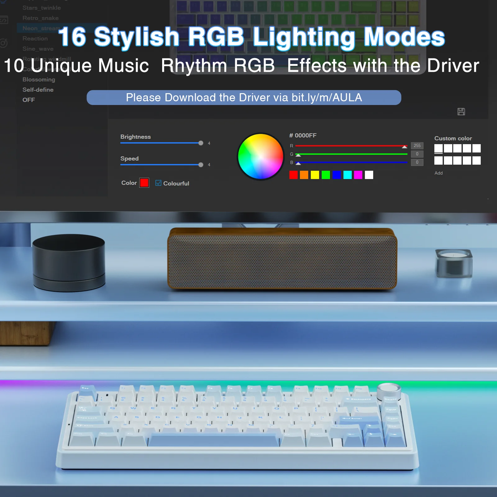 AULA F75 Pro Knob Side-Printed Mechanical Keyboard - Image 93