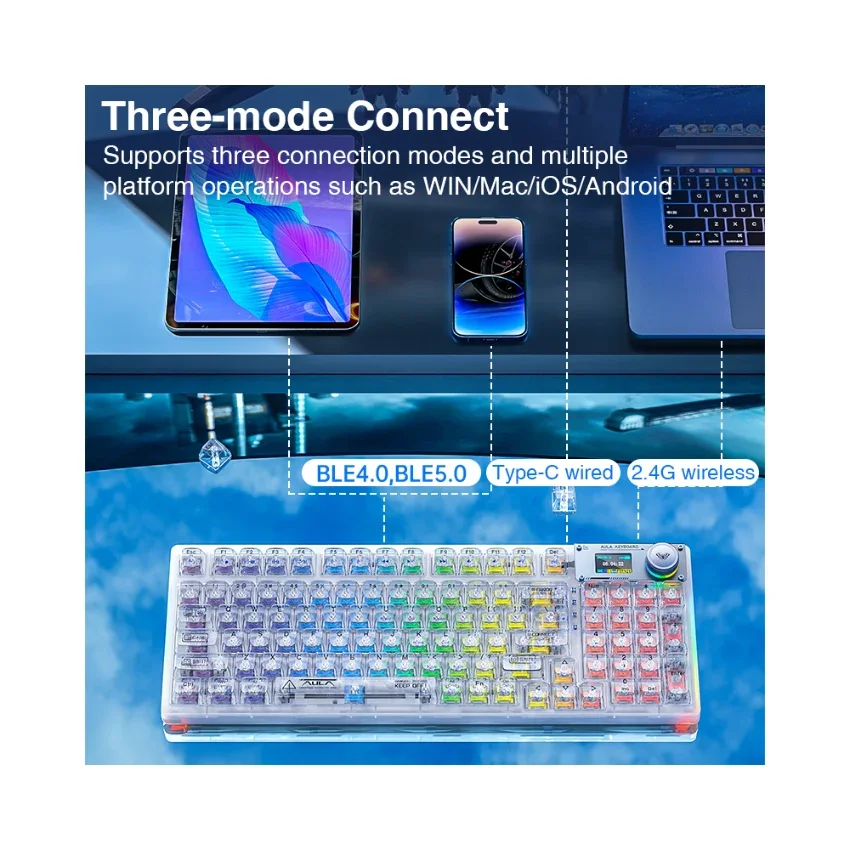 AULA F98 Pro Knob Version Keyboard - Image 7