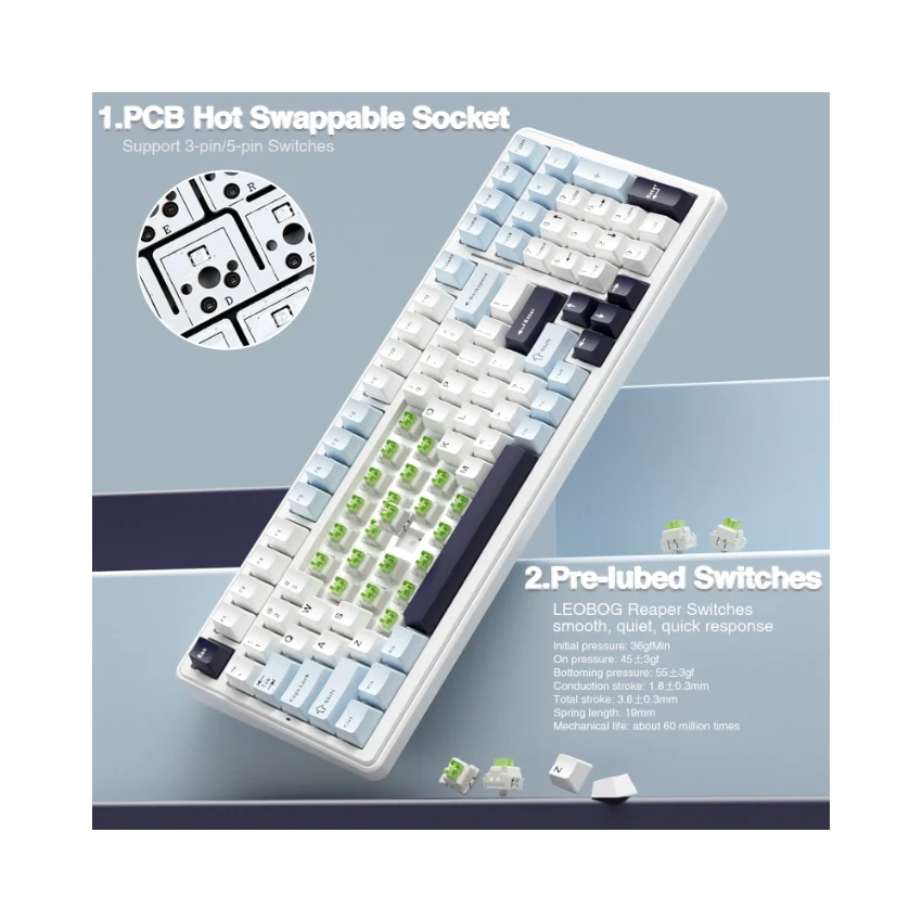 AULA F99 Tri-Mode Mechanical Keyboard👉 Huge Clearance Sale - Image 14
