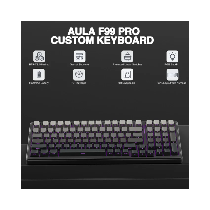 AULA F99 Tri-Mode Mechanical Keyboard👉 Huge Clearance Sale - Image 22