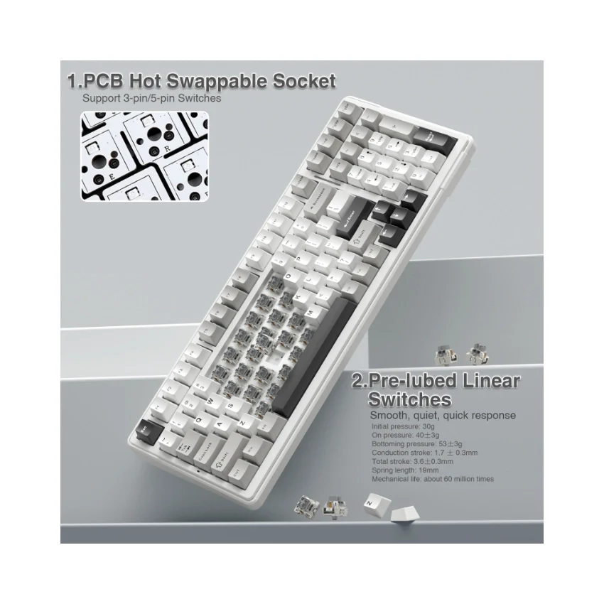 AULA F99 Tri-Mode Mechanical Keyboard👉 Huge Clearance Sale - Image 30