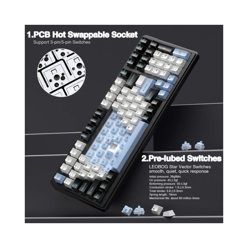 AULA F99 Tri-Mode Mechanical Keyboard👉 Huge Clearance Sale - Image 40