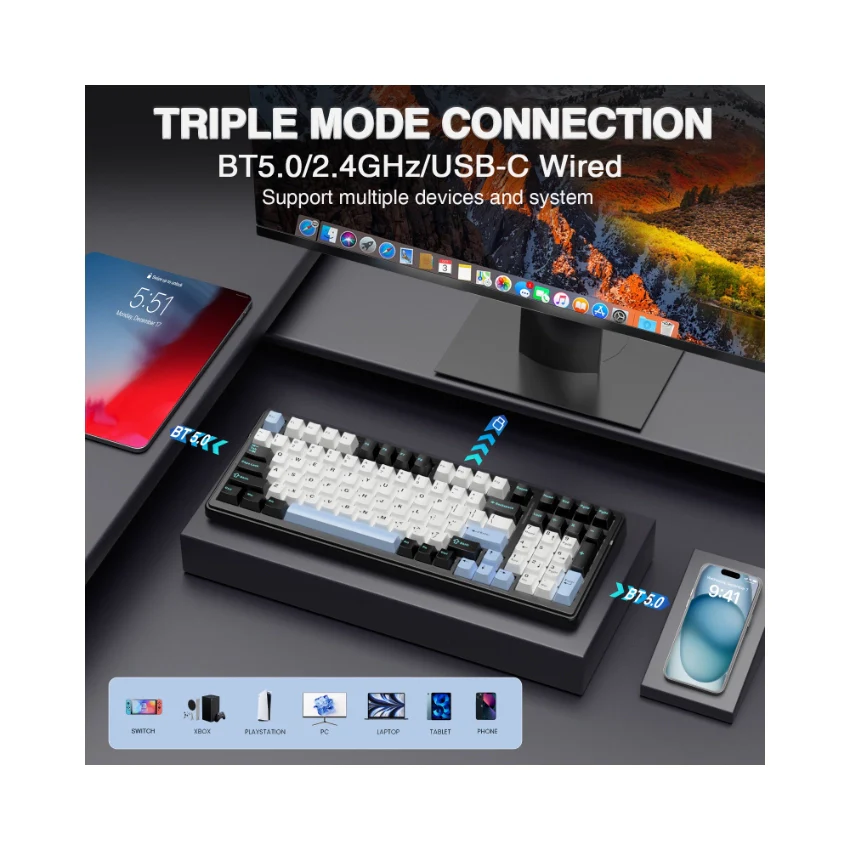 AULA F99 Tri-Mode Mechanical Keyboard👉 Huge Clearance Sale - Image 41