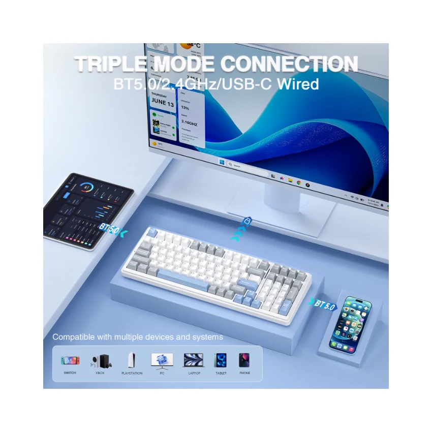 AULA F99 Tri-Mode Mechanical Keyboard👉 Huge Clearance Sale - Image 51
