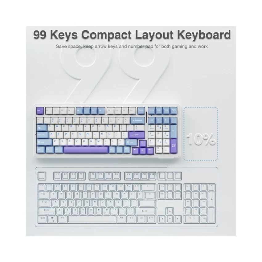 AULA F99 Tri-Mode Mechanical Keyboard👉 Huge Clearance Sale - Image 9