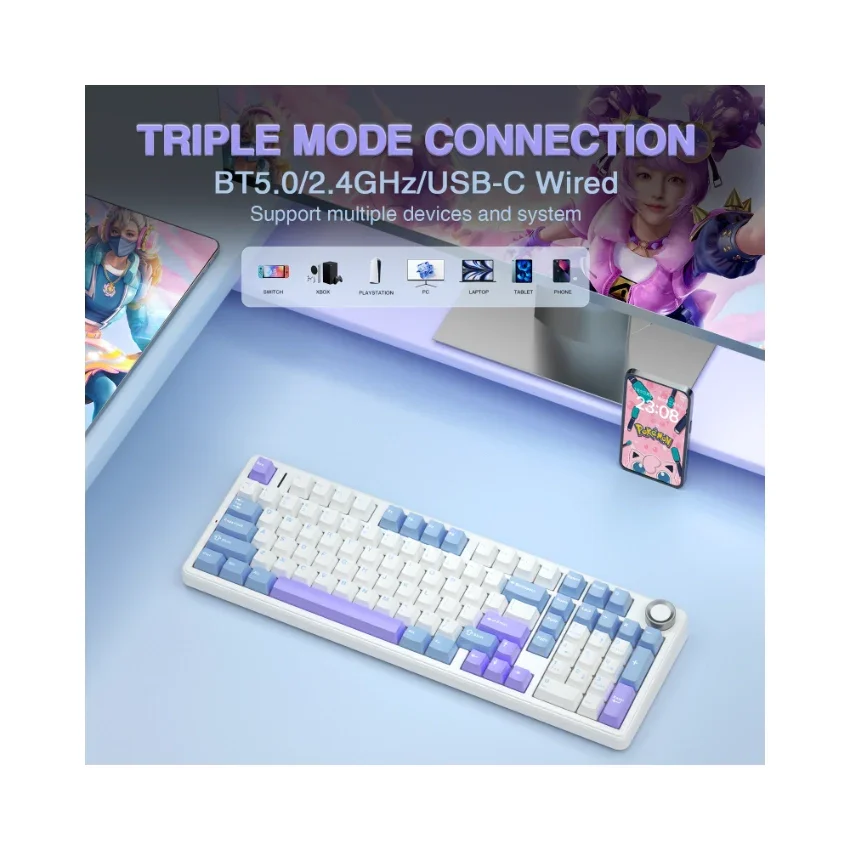 AULA F99 Pro Knob Mechanical Keyboard - Image 15