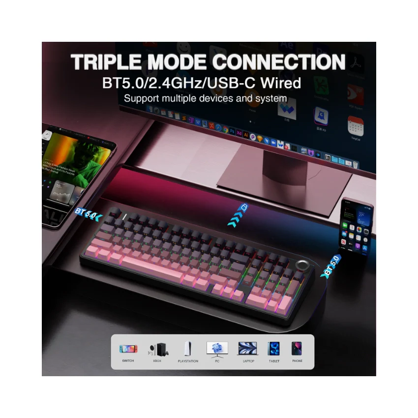 AULA F99 Pro Knob Mechanical Keyboard - Image 24