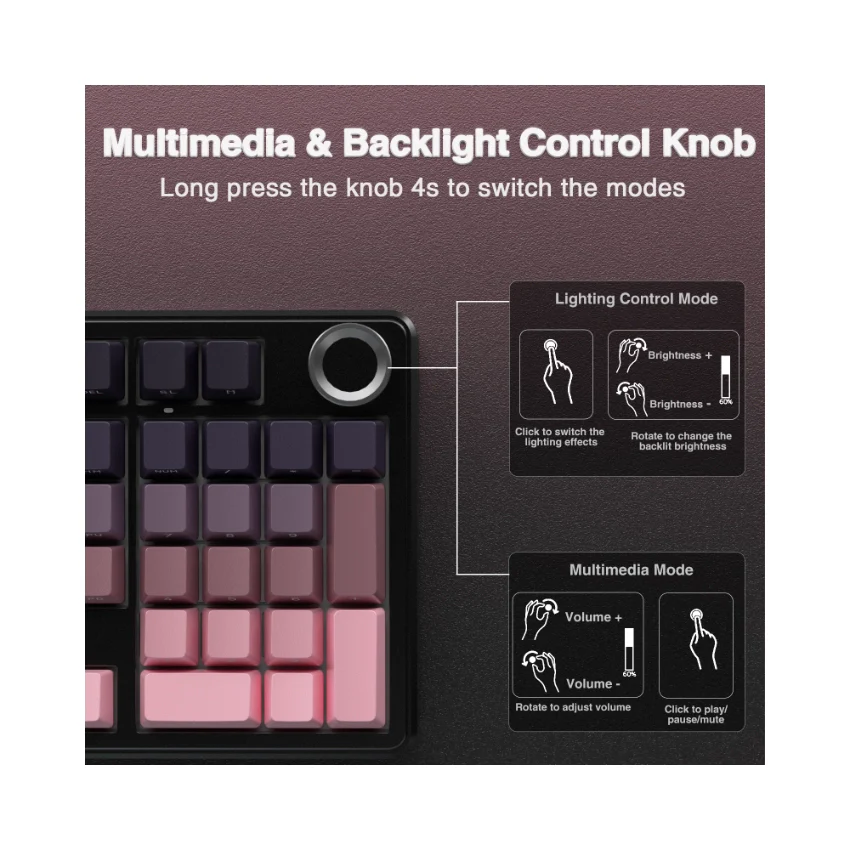 AULA F99 Pro Knob Mechanical Keyboard - Image 27