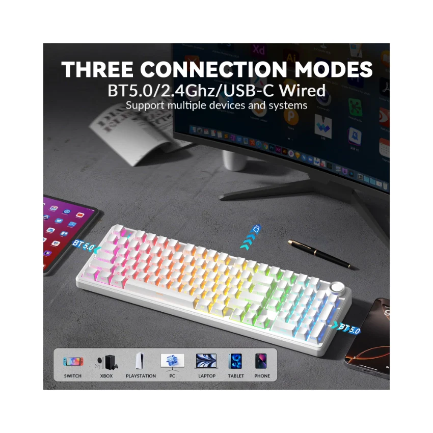 AULA F99 Pro Knob Mechanical Keyboard - Image 50