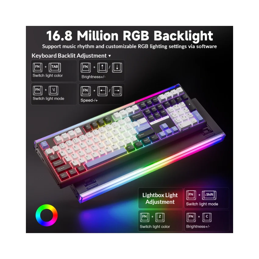 AULA H108 LumioTune Full Size Keyboard - Image 4
