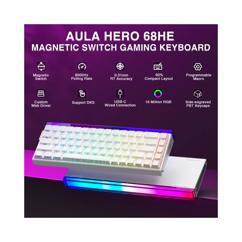 AULA Hero 68 HE Wired Magnetic Keyboard - Image 11