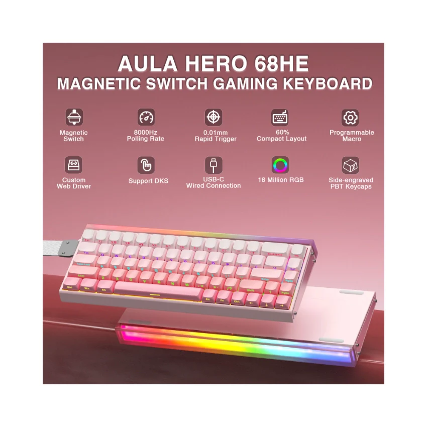 AULA Hero 68 HE Wired Magnetic Keyboard - Image 20