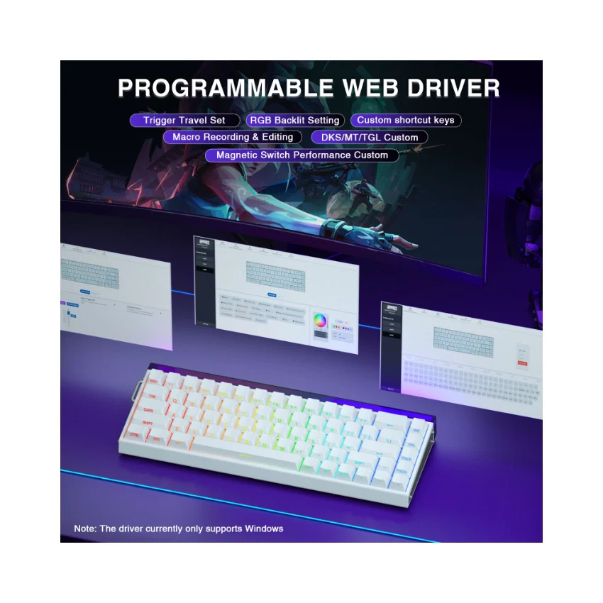 AULA Hero 68 HE Wired Magnetic Keyboard - Image 4