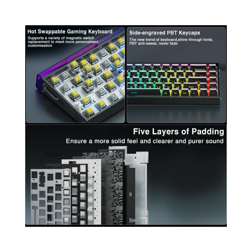 AULA Hero 68 HE Wired Magnetic Keyboard - Image 54