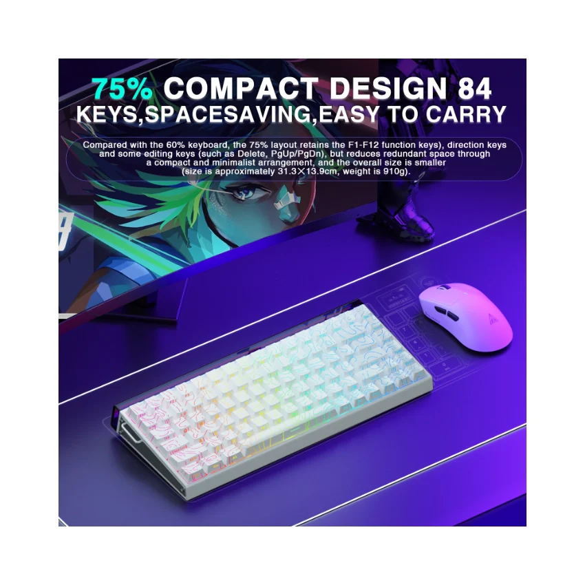 AULA Hero 84 HE Wired Magnetic Keyboard - Image 13
