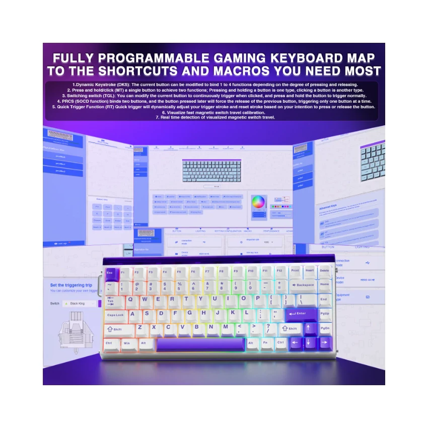 AULA Hero 84 HE Wired Magnetic Keyboard - Image 8