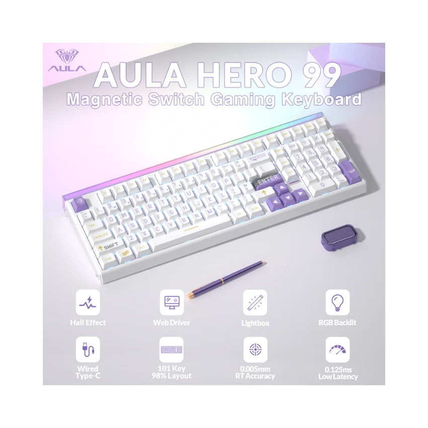 AULA Hero99 Wired Magnetic Gaming Keyboard - Image 13
