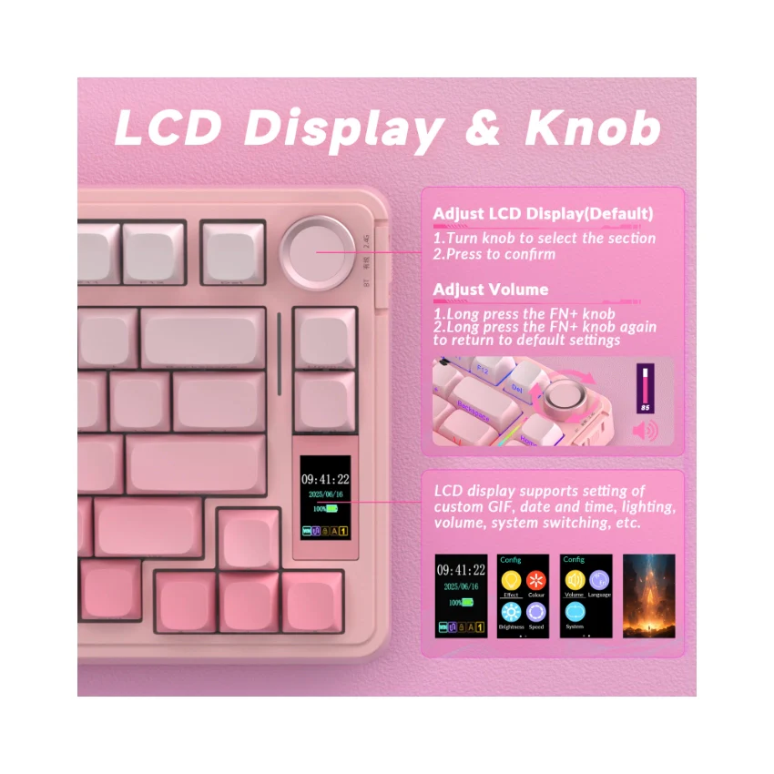 AULA S75 Pro Knob Mechanical Keyboard - Image 16