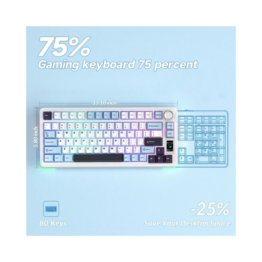 AULA S75 Pro Knob Mechanical Keyboard - Image 19
