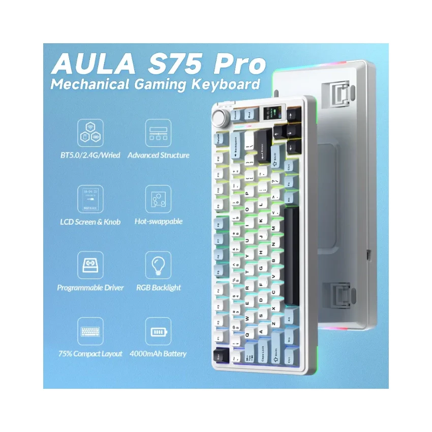 AULA S75 Pro Knob Mechanical Keyboard - Image 24