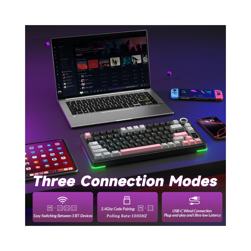 AULA S75 Pro Knob Mechanical Keyboard - Image 30