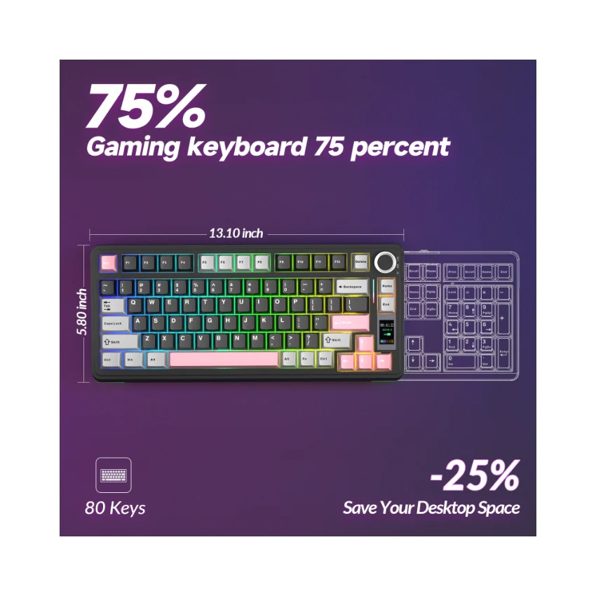 AULA S75 Pro Knob Mechanical Keyboard - Image 32