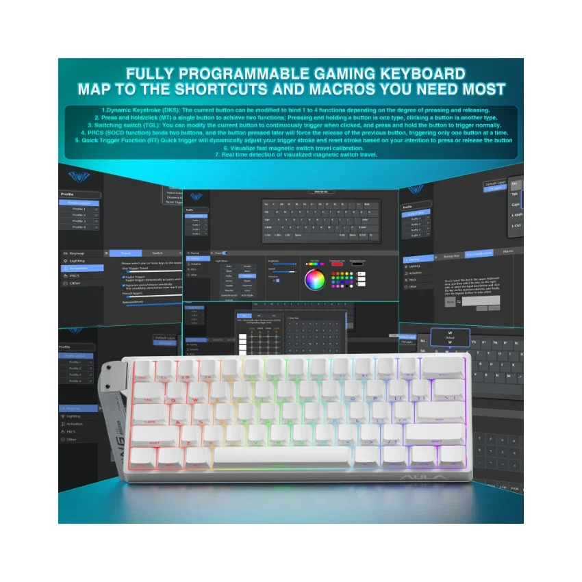 AULA WIN60 HE Wired Magnetic Keyboard - Image 14