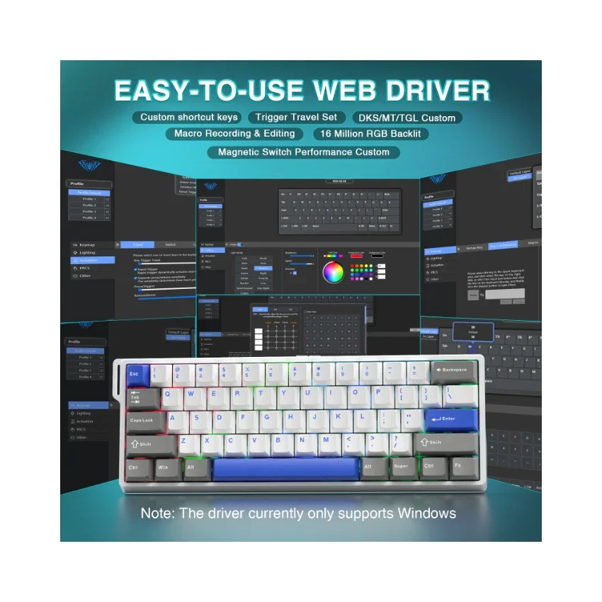 AULA WIN60 HE Wired Magnetic Keyboard - Image 6