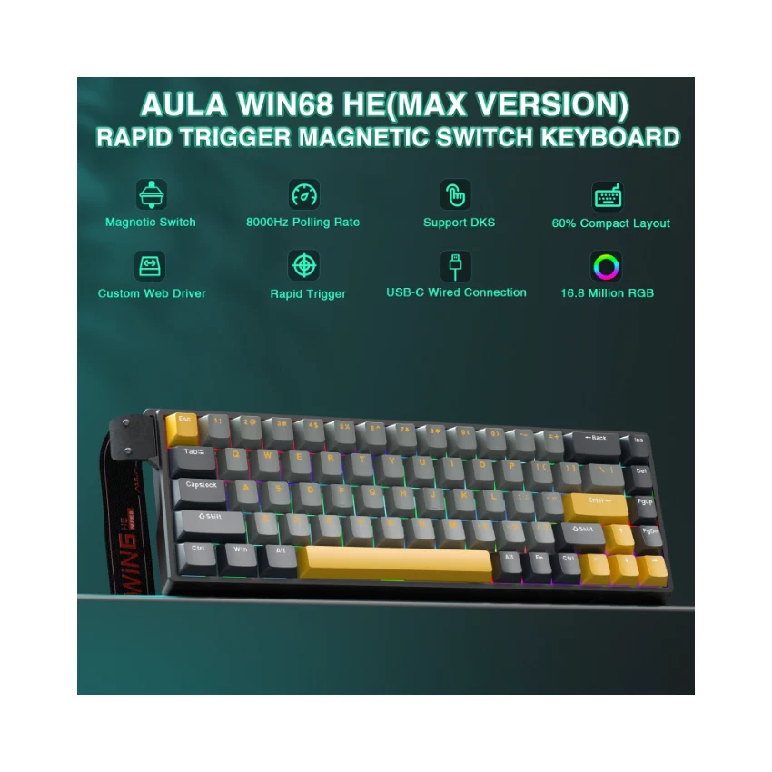 AULA WIN68 HE Wired Magnetic Keyboard - Image 13