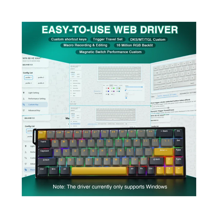 AULA WIN68 HE Wired Magnetic Keyboard - Image 18