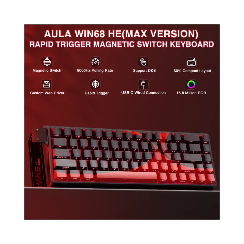 AULA WIN68 HE Wired Magnetic Keyboard - Image 21