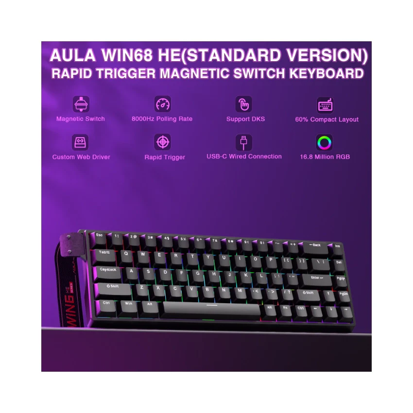 AULA WIN68 HE Wired Magnetic Keyboard - Image 3