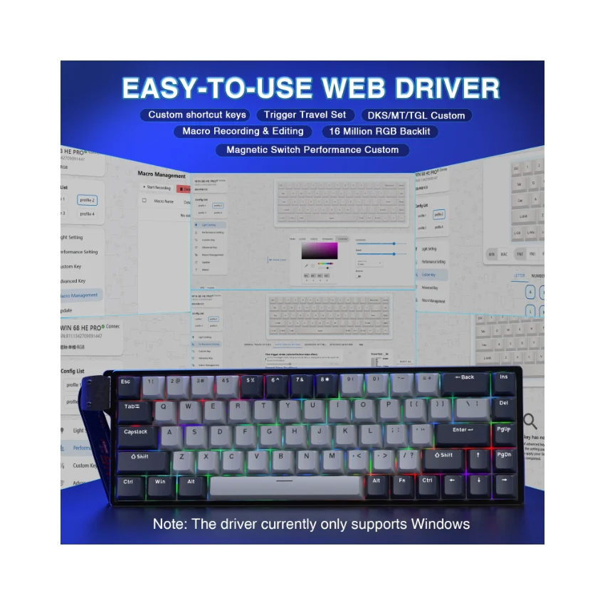 AULA WIN68 HE Wired Magnetic Keyboard - Image 32