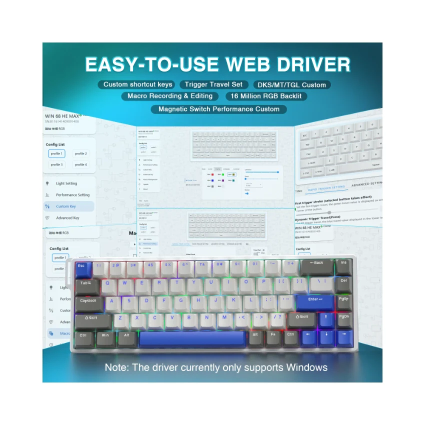 AULA WIN68 HE Wired Magnetic Keyboard - Image 41