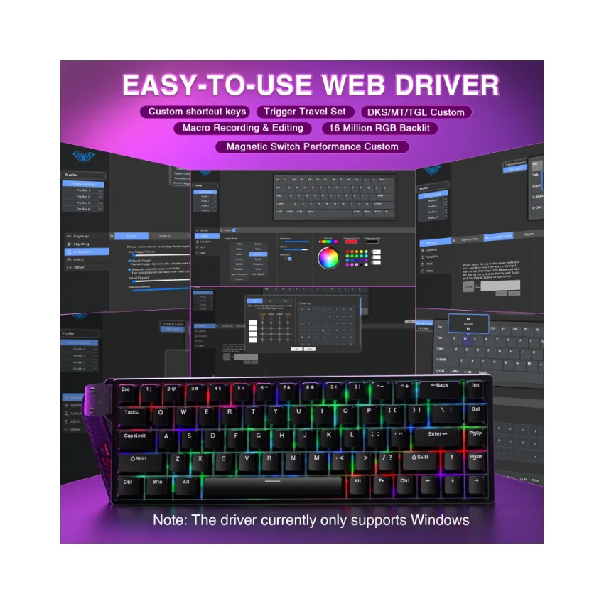 AULA WIN68 HE Wired Magnetic Keyboard - Image 6
